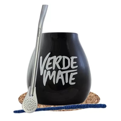 Black Verde Mate kurpitsa + bombilla setti