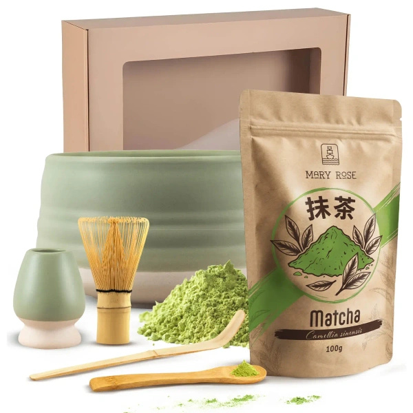 Matcha teen keittäminen lahjasetti