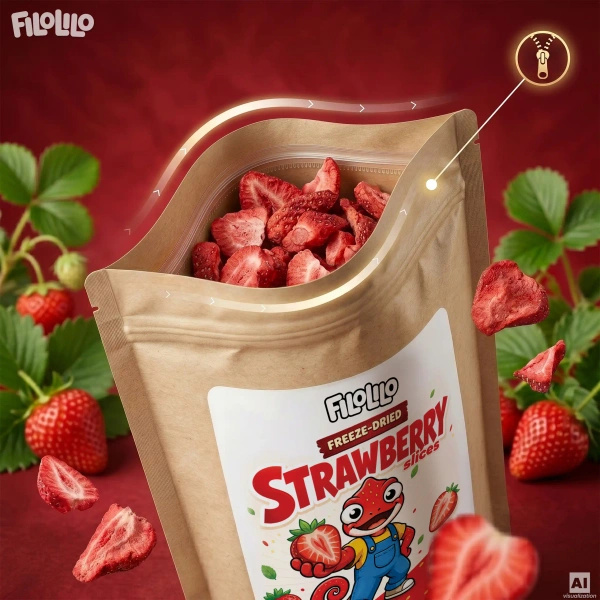 FiloLilo – Pakastekuivatut mansikat (viipaleet) 20 g