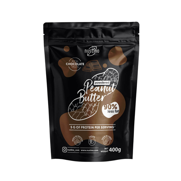 Nustino - maapähkinävoijauhe - suklaa 400g