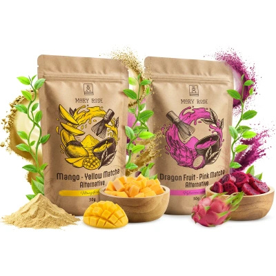 Värikäs matcha‑setti: Yellow Matcha + Pink Matcha