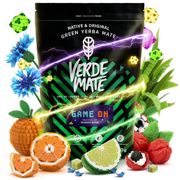 Verde Mate Green Game On 0,4 kg – yerba mate pelaajille, energiajutun maulla
