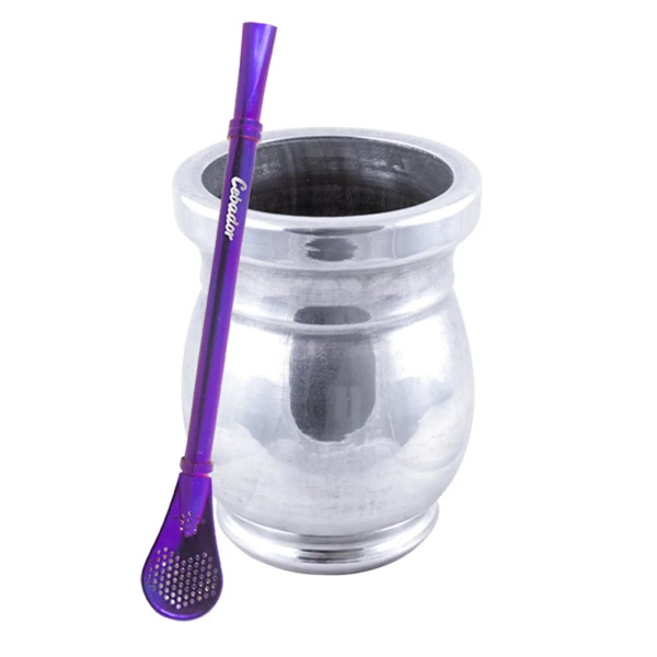 Palo Santo Mate kuppi + Bombilla Gringo Violet (violetti)