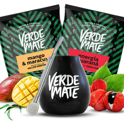 Yerba Mate Vihreä Guarana BIG Tykva Bombilla setti