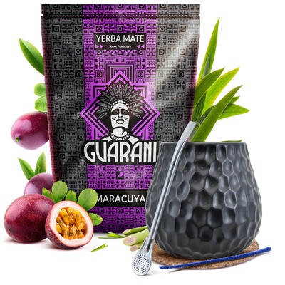Yerba Mate aloitussetti Guarani Maracuya 500g
