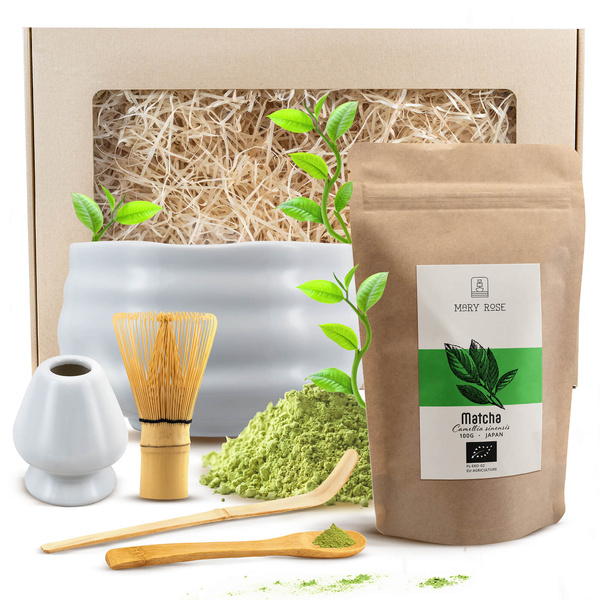 Matcha teen keittäminen lahjasetti