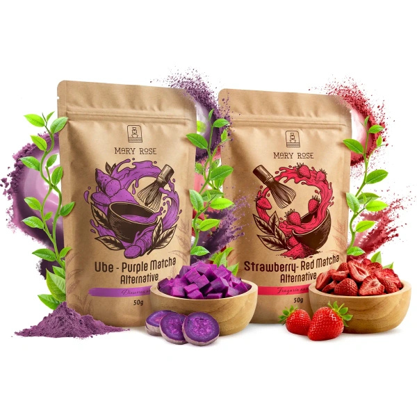 Värikäs matcha‑setti: Red Matcha + Purple Matcha