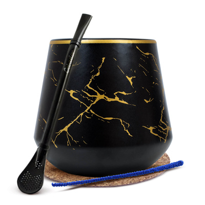 Yerba Mate -tarvikesetti: Kalebassi + Bombilla