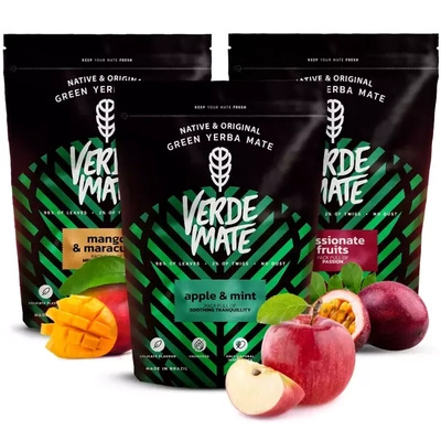Yerba mate setti Verde Mate Green hedelmäinen 3x500 1.5kg