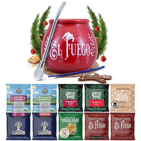 Yerba Mate 10x50g 500g näytesetti + tarvikkeet