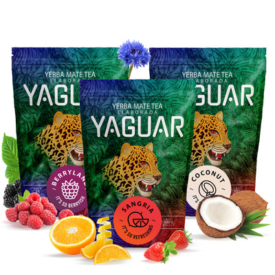 Trio yerba mate Yaguar aloitussarja aloittelijoille.