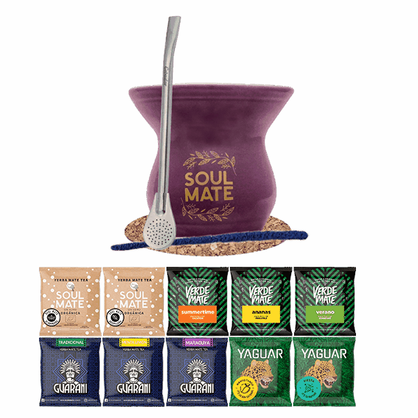 Yerba Mate setti 10x50g Calabash + Bombilla