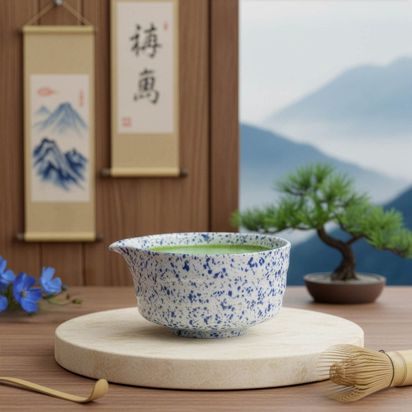 Matchawan – keraaminen matcha-kulho, jossa on kaatonokka – Mizore