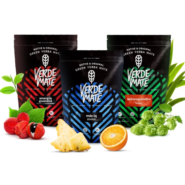 Yerba Mate Verde Mate Hedelmäsetti 3x500g