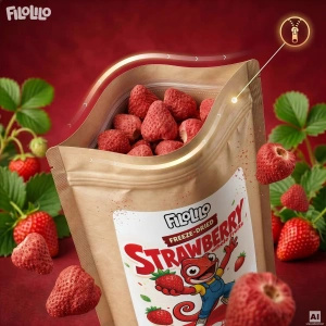 FiloLilo – Pakastekuivatut mansikat (kokonaiset) 100 g