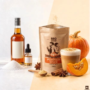 Pumpkin Spice Latte -setti: kahvi Bro Coffee Roastery Brazil Guaxupe 1kg + Pumpkin Spice Latte Mix 100g