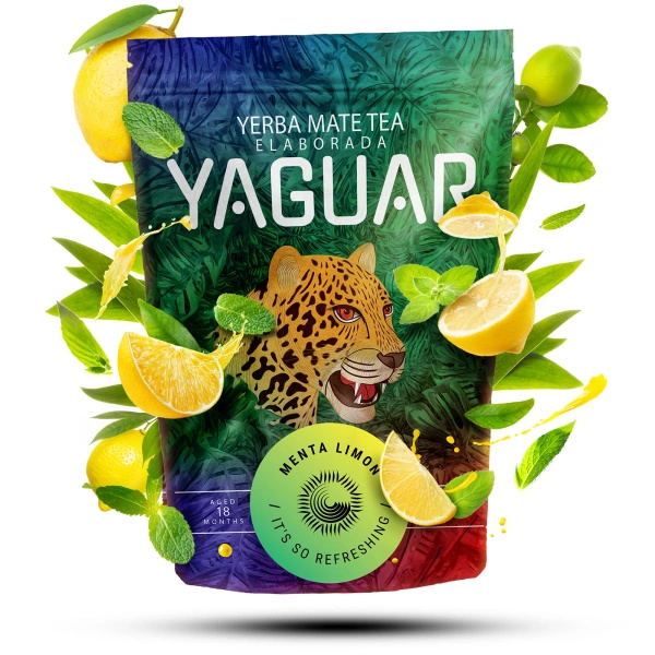 Yerba Mate setti Yaguar Naranja 500g + Yaguar Menta Limon 500g Yaguar Menta Limon 500g