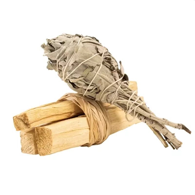 Palo santo suitsukkeen + valkoisen salvian kimppusetti