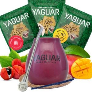 Set Yerba Mate Guarana BIG Calabash Bombilla Bombilla