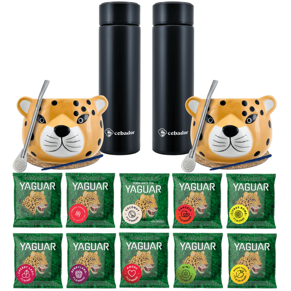Yerba Mate Thermos Bombilla setti kahdelle 500g