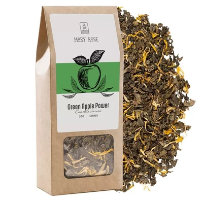 Mary Rose - Green Apple Power Vihreä tee - 50 g
