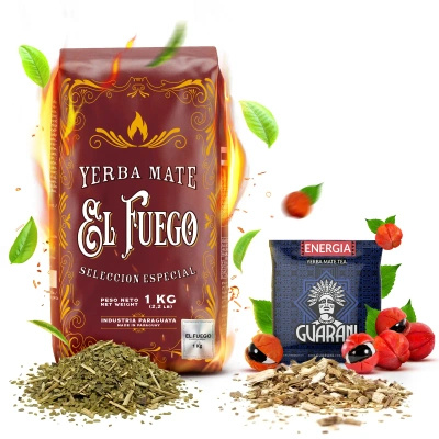 Yerba Mate -setti: El Fuego 1kg + näyte Guarani Energia 50g