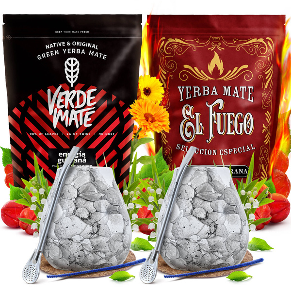 Yerba Mate setti kahdelle Calabash Bombilla 1000g