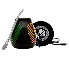 Yerba Mate -tarvikesetti: USB-mukinlämmitin + Kalebassi + Bombilla