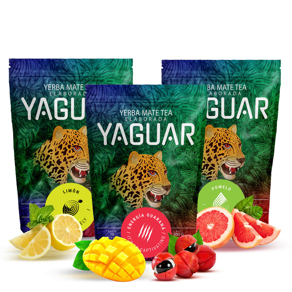 Yerba Mate Yaguar 3x500g Eri sekoitukset