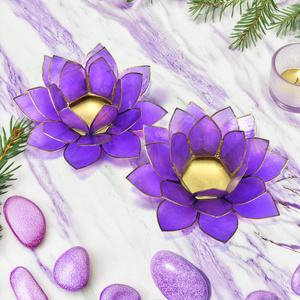 "Lotus Flower" kynttilänpidin - violetti