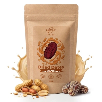 Nustino Bites – Kuivatut Taatelit – Creamy Peanut Butter 100 g
