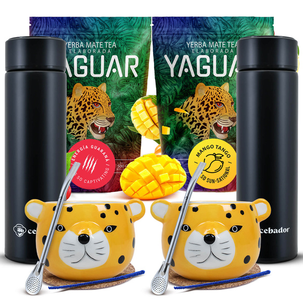 Yerba Mate Yaguar termospullosetti kahdelle 1000g