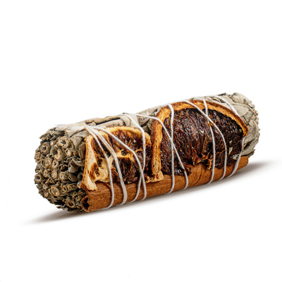 Valkoinen salvia kanelilla ja appelsiinilla - suitsuke 20-30g (nippu)