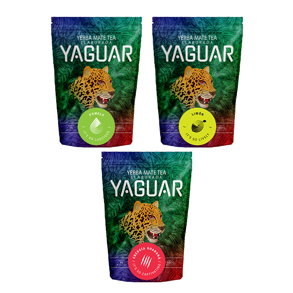 Yerba Mate Yaguar 3x500g Eri sekoitukset