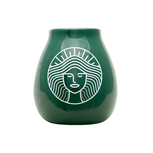 Keraaminen matekuppi Pachamama-logolla (vihreä) 350 ml