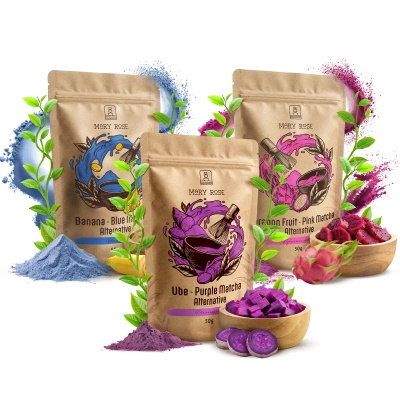 Värikäs matcha‑setti: Blue Matcha + Pink Matcha + Purple Matcha