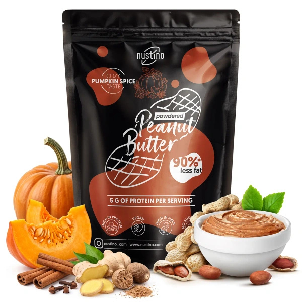 Nustino – Maapähkinävoi jauheena – Pumpkin Spice (ei lisättyä sokeria) 400 g