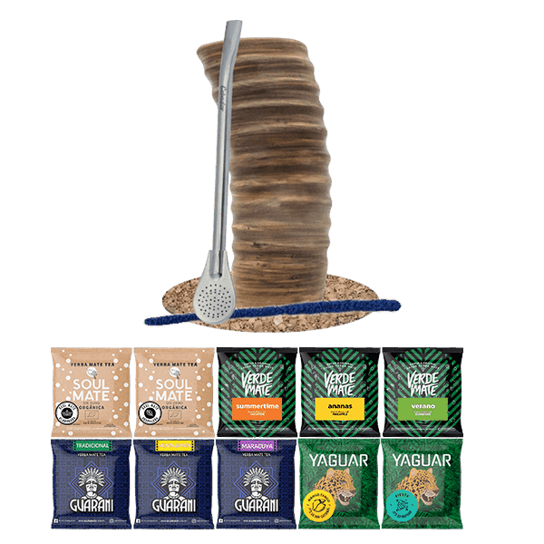 Yerba Mate setti 10x50g Calabash + Bombilla