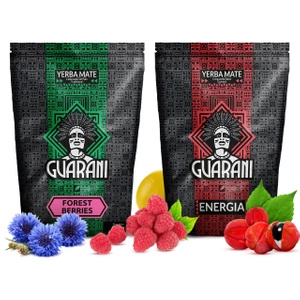 Yerba Mate Guarani Hedelmä- ja energiasetti 2x500g
