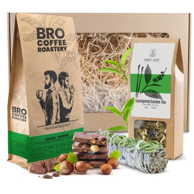 Lahjasetti Bro Coffee Roastery + Tee + Valkoinen salvia suitsuke