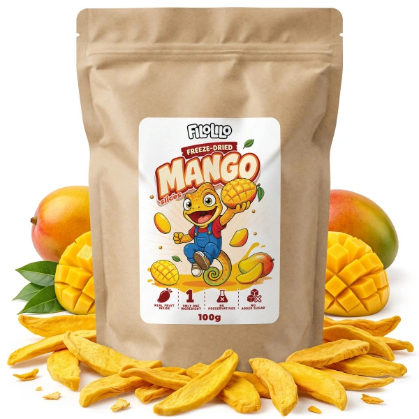 FiloLilo – Pakastekuivattu mango (viipaleet) 100 g