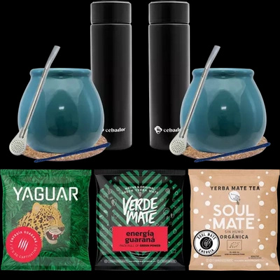 Yerba Mate-setti kahdelle Energia Calabashille