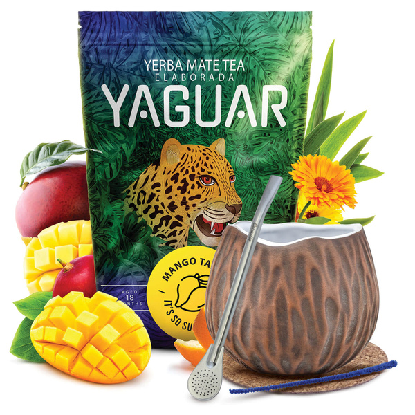 Yerba Mate Setti Yaguar 500g 0,5kg Kalebassi + Bombilla