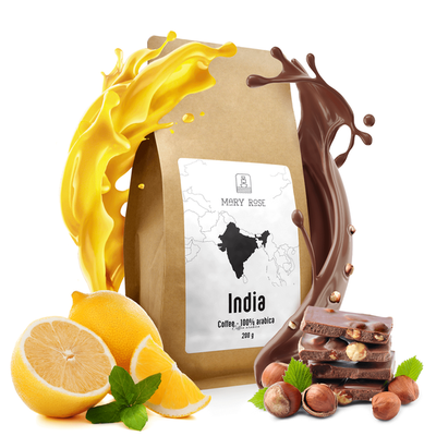 Mary Rose - koko papu kahvi Intia Karnataka premium 200g