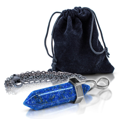 Riipus lapis lazuli pussissa + ketju