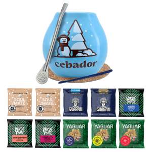 Yerba Mate Winer Set 10x50g Calabash + Bombilla