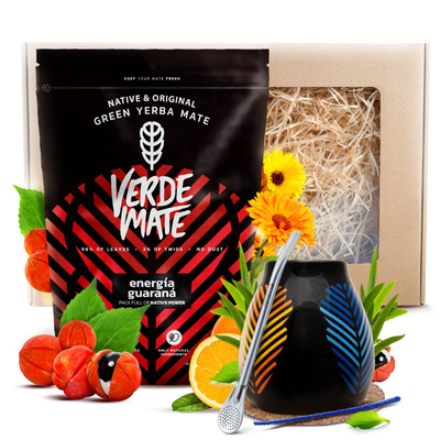 Yerba Mate lahjasetti Verde Mate 400g 0,4kg Calabash + Bombilla