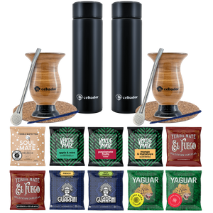 Yerba Mate Thermos Bombilla setti kahdelle 500g
