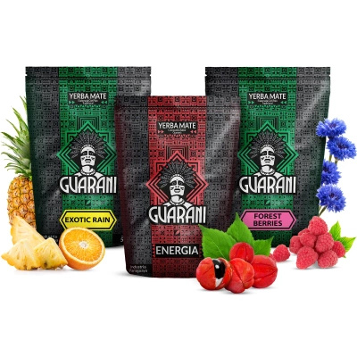 Yerba Mate Guarani energia- ja hedelmäsetti 3x500g