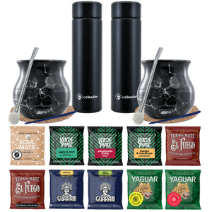 Yerba Mate Thermos Bombilla setti kahdelle 500g
